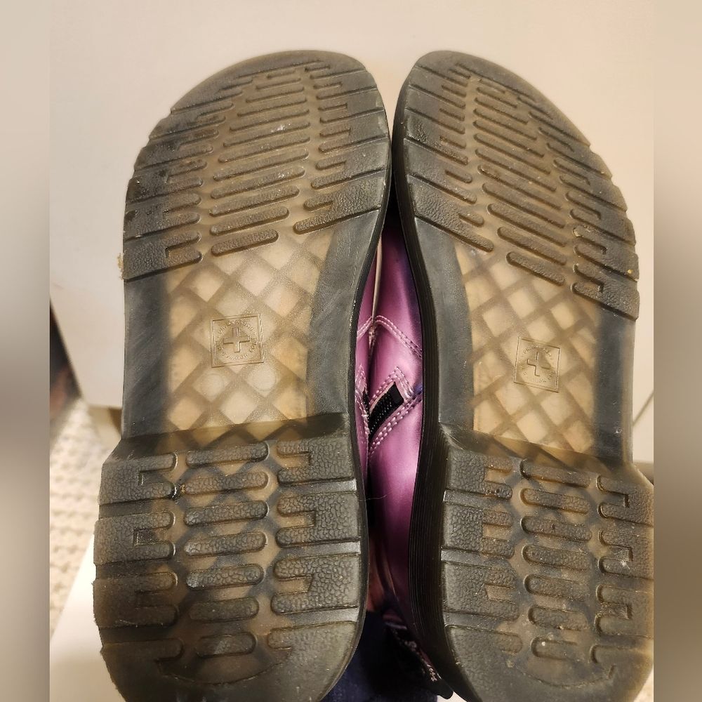 Dr. Martens 2976Y Metallic Pink Leather Glitter Gore Chelsea Boots Womens 7/38 - Picture 7 of 9